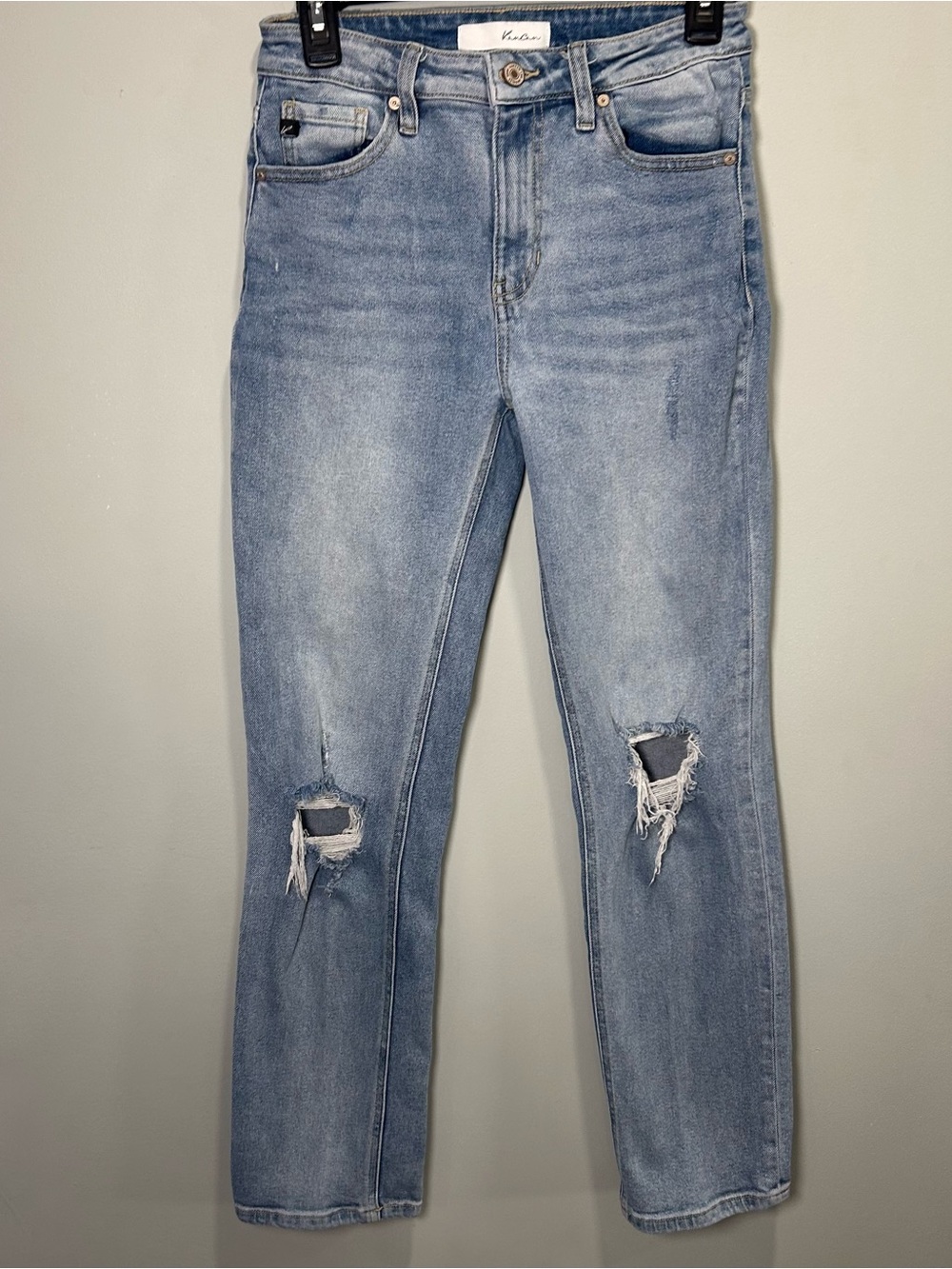 KanCan High Rise Slim Straight Distressed Jeans Lightwash 5/26